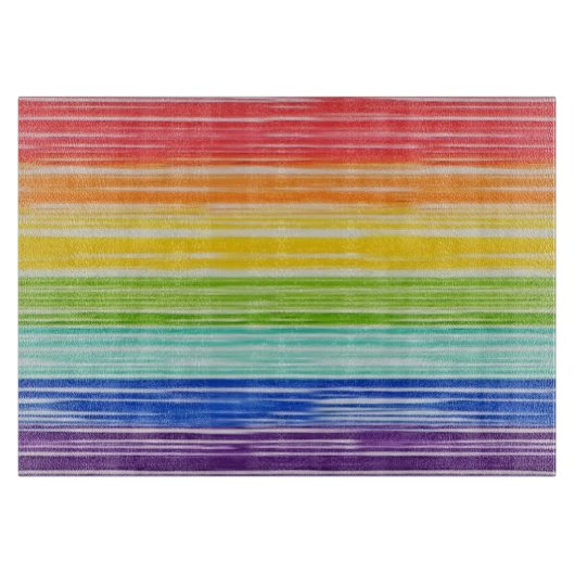 Planche À Découper Bandes arc-en-ciel inondées (Devant)
