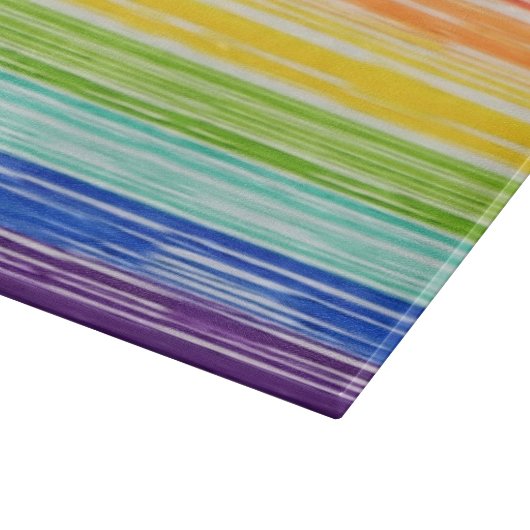 Planche À Découper Bandes arc-en-ciel inondées (Coin)