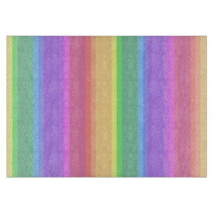 Planche À Découper Bandes arc-en-ciel pastel