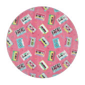 Planche À Découper Bandes audio rétro : Style des années 80. (Devant)