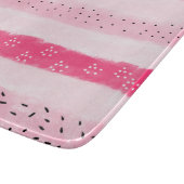 Planche À Découper bandes de blocs de couleurs modernes blanc rose (Coin)
