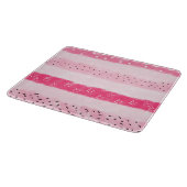 Planche À Découper bandes de blocs de couleurs modernes blanc rose (Coin)