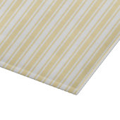 Planche À Découper Bandes de bonbons jaune pâle et blanc (Coin)