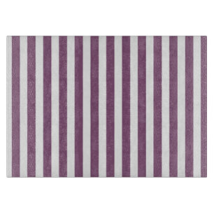 Planche À Découper Bandes de bonbons mauves et blanches