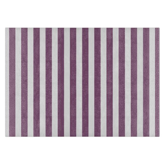 Planche À Découper Bandes de bonbons mauves et blanches (Devant)