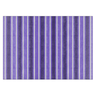 Planche À Découper Bandes de bonbons violettes et blanches