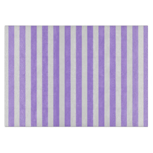 Planche À Découper Bandes de bonbons violettes et blanches