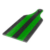 Planche À Découper Bandes de course Accent Green Carbon Fibre Style (Coin)
