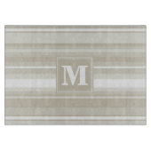 Planche À Découper Bandes de grès monogramme (Devant)