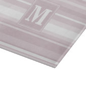 Planche À Découper Bandes de quartz roses monogrammes (Coin)