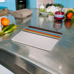 Planche À Découper Bandes de style Vintage multicolore foncé