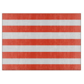 Planche À Découper Bandes de transats rouges et blancs  (Devant)