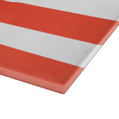 Planche À Découper Bandes de transats rouges et blancs  (Coin)