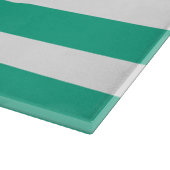 Planche À Découper Bandes de transats vert et blanc (Coin)