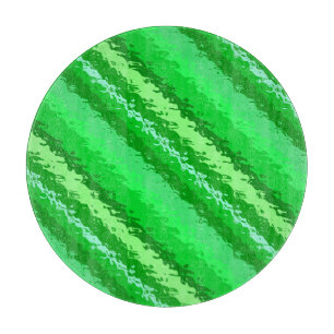 Planche À Découper Bandes de verre - tons vert émeraude