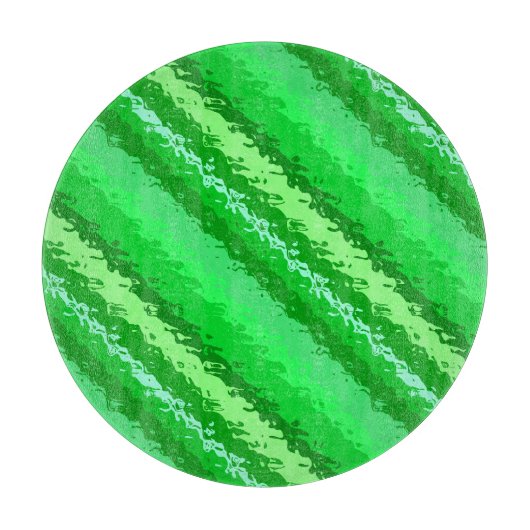 Planche À Découper Bandes de verre - tons vert émeraude (Devant)