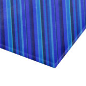 Planche À Découper Bandes diagonales bleues (Coin)