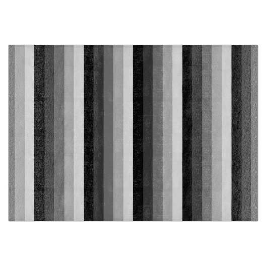 Planche À Découper Bandes d'ombre noir et blanc (Devant)