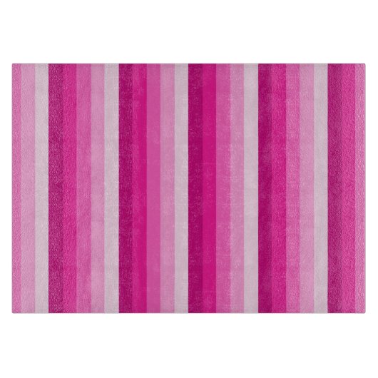 Planche À Découper Bandes d'ombre rose chaud (Devant)