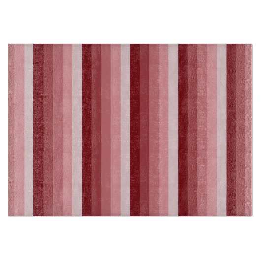 Planche À Découper Bandes d'ombre rouges (Devant)
