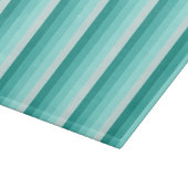 Planche À Découper Bandes d'ombre turquoise (Coin)