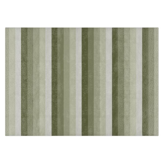 Planche À Découper Bandes d'ombre vert olive (Devant)