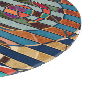 Planche À Découper Bandes géométriques colorées, Abstraites (Coin)