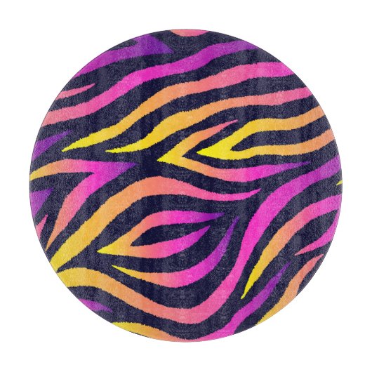 Planche À Découper Bandes holographiques, motif futuriste sans faille (Devant)