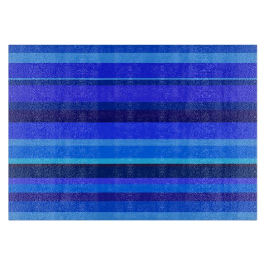 Planche À Découper Bandes horizontales bleues (Devant)