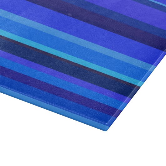 Planche À Découper Bandes horizontales bleues (Coin)