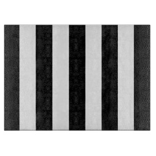Planche À Découper Bandes noires et blanches, Motif rayé, Lignes