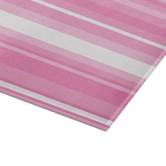Planche À Découper Bandes roses (Coin)