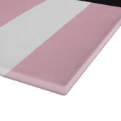 Planche À Découper Bandes Roses, Motif Gratté, Lignes, Votre Nom (Coin)
