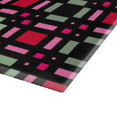 Planche À Découper Bandes rouges rouges rouges vertes géométriques (Coin)