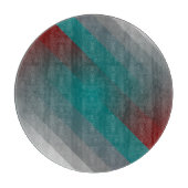 Planche À Découper Bandes turquoises de gris bordeaux (Devant)