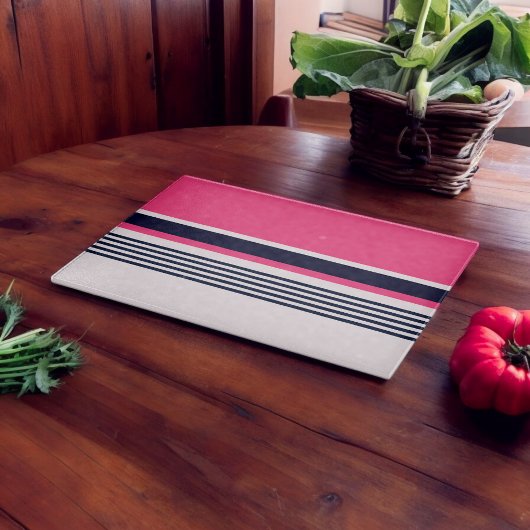 Planche À Découper Bandes Uniformes roses