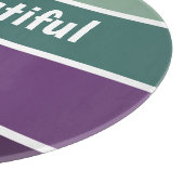 Planche À Découper Bandes Vertes Et Violettes (Coin)