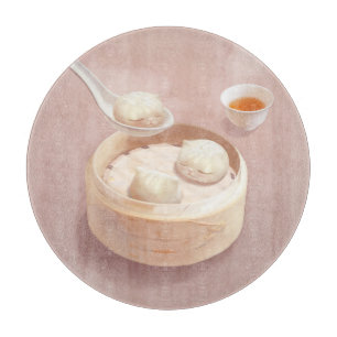 Planche À Découper Bao Buns à vapeur avec thé