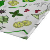 Planche À Découper Bar Gin Drinker Cocktail Verre et Ingrédients (Coin)