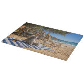 Planche À Découper Barbecue de plage aux kangourous (Coin)