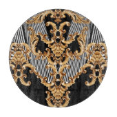 Planche À Découper Baroque doré, décoration complexe. (Devant)