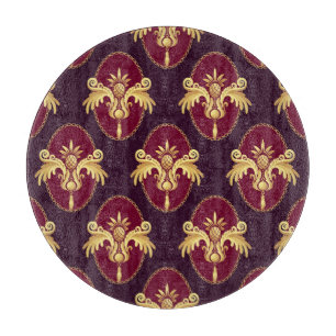 Planche À Découper Baroque Gold Sconce Magenta Motif
