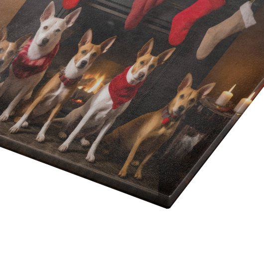 Planche À Découper Basenji au coin du feu Noël (Coin)