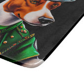 Planche À Découper Basenji Chien conduisant vélo St. Patrick's Day (Coin)