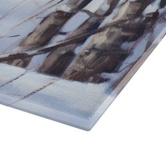 Planche À Découper Basenji Laisser neiger Noël (Coin)