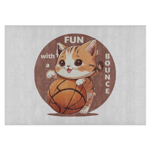 Planche À Découper basket-ball chat (Devant)