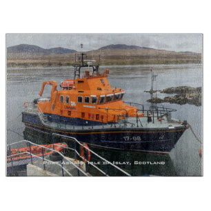 Planche À Découper Bateau à sauvetage à Port Askaig, île d'Islay, Éco