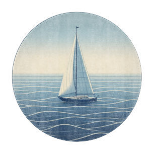 Planche À Découper Bateau à voile en haute mer