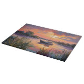 Planche À Découper Bateau à voile Sunrise Watercolor Art (Coin)