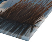 Planche À Découper Bateau bleu rustique Matin Sky réflexion (Coin)